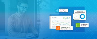 Decorative blue header graphic with mock user interface examples.